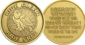 Ride Clean Ride Free Bronze Medallion - Click Image to Close
