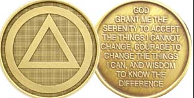 AA Circle Triangle Bronze Medallion
