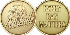 Attitude Eagle (Every Day Matters) Bronze Medallion - Click Image to Close