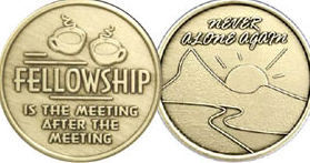 Fellowship is the Meeting After the Meeting Bronze Medallion - Click Image to Close