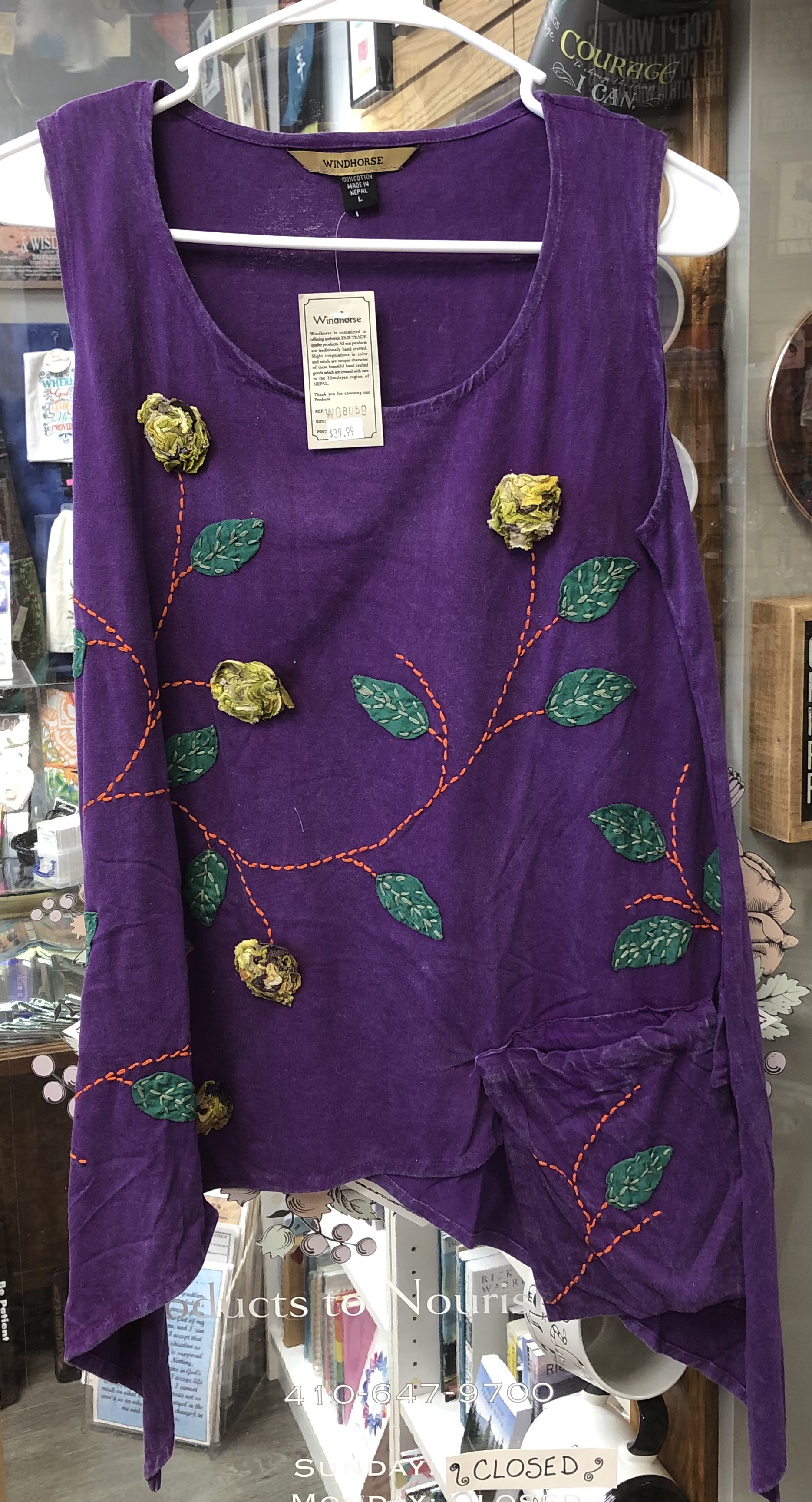Ladies Tunic - 3D Floral Design
