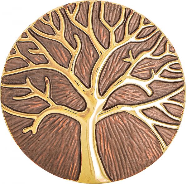 Gold and Brown Tree Magnetic Pin