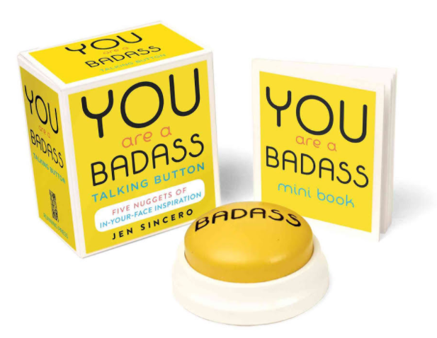You Are a Badass Talking Button and Mini Book - Click Image to Close