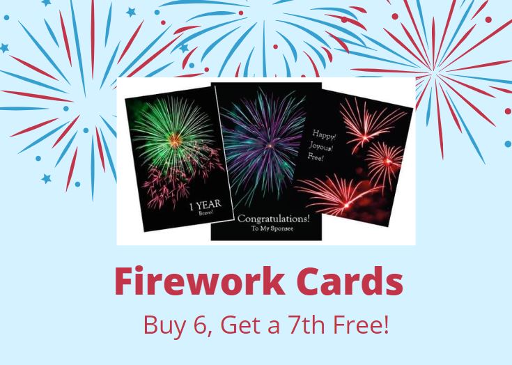 4th of July Firework Cards