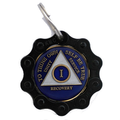Bike Chain Medallion Key Fob (Black)