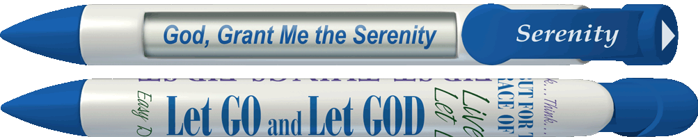Serenity Prayer Recovery Pen (DARK BLUE)