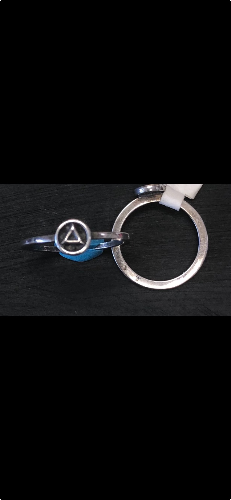 AA Button Ring with flat sides
