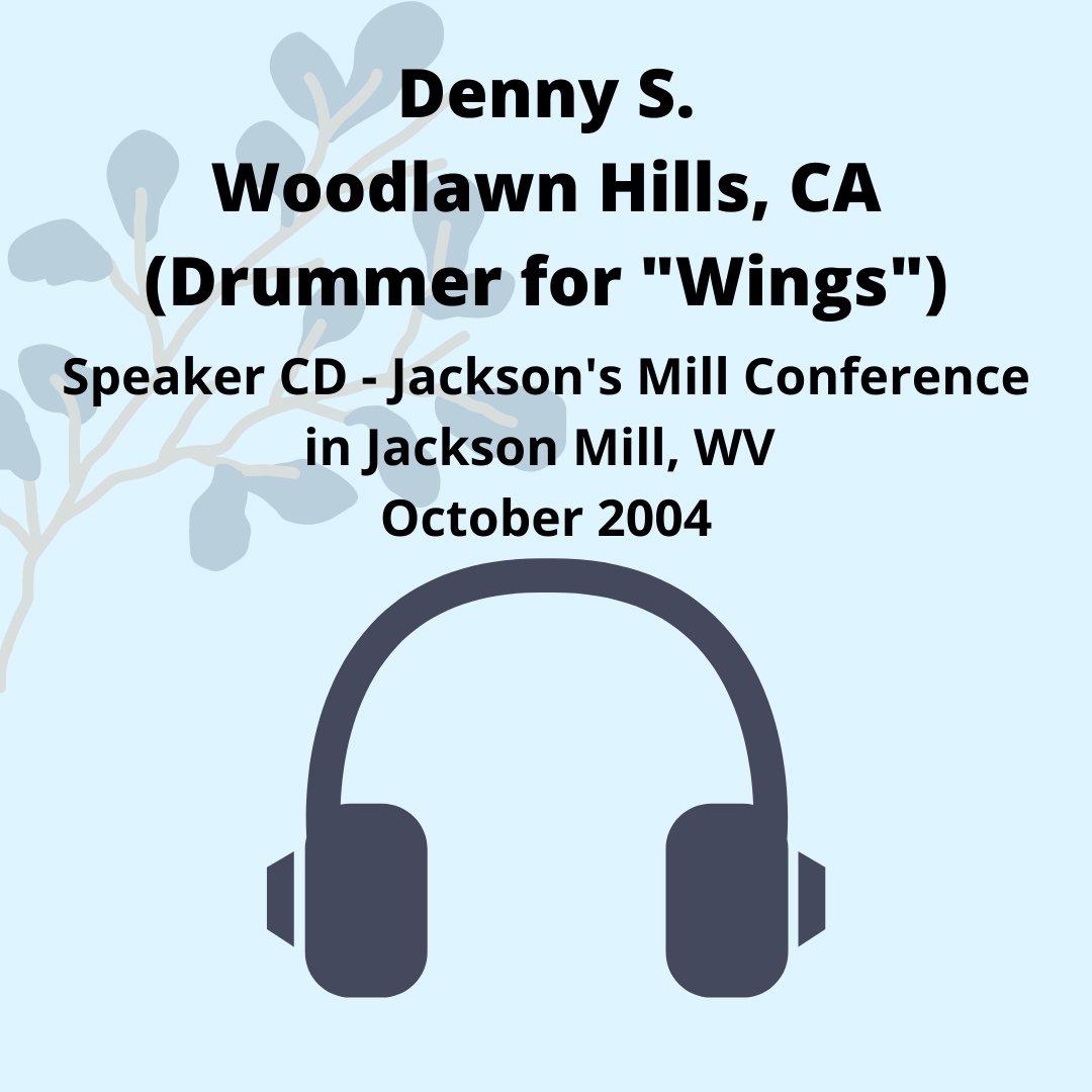 Denny S of Woodlawn Hills, CA : Jackson's Mill Speaker CD - Click Image to Close