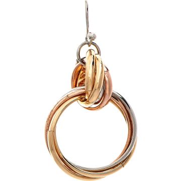 Multi Two Tone Rings Earrings