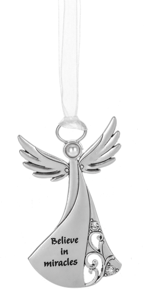 Believe in Miracles Angel Ornament