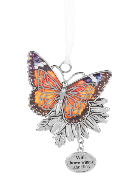 With Brave Wings she Flies Ornament