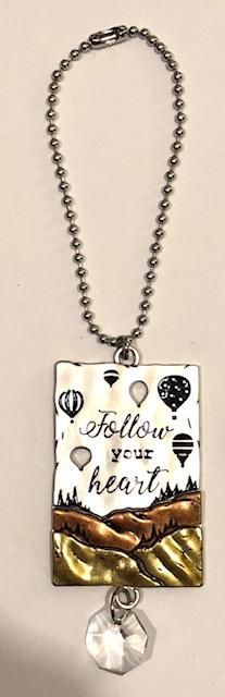 Follow Your Heart, Live Your Dream Inspirational Message Charm Pendants 60 Pack 3//4 Inch