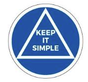AA 3" Round Symbol stickers with Keep It Simple