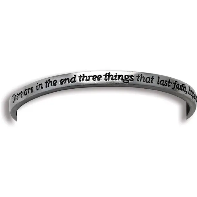 Faith, Hope and Love Pewter Bangle