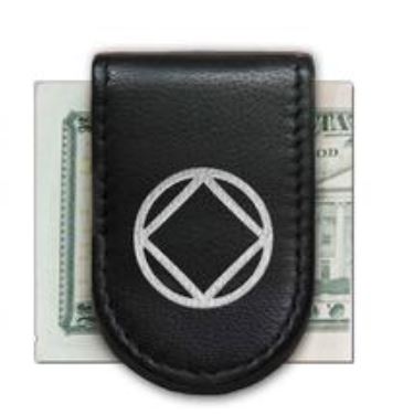 NA Symbol Leather Magnetic Money Clip (SILVER)