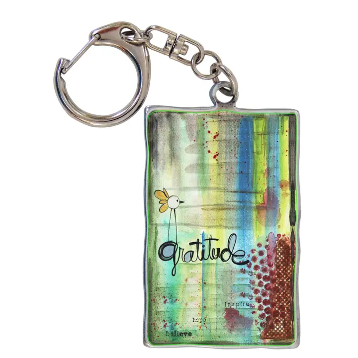 Gratitude Metal Keyring