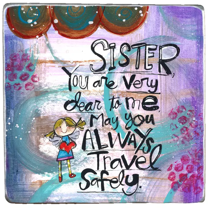Sister Travel Safely Visor Clip