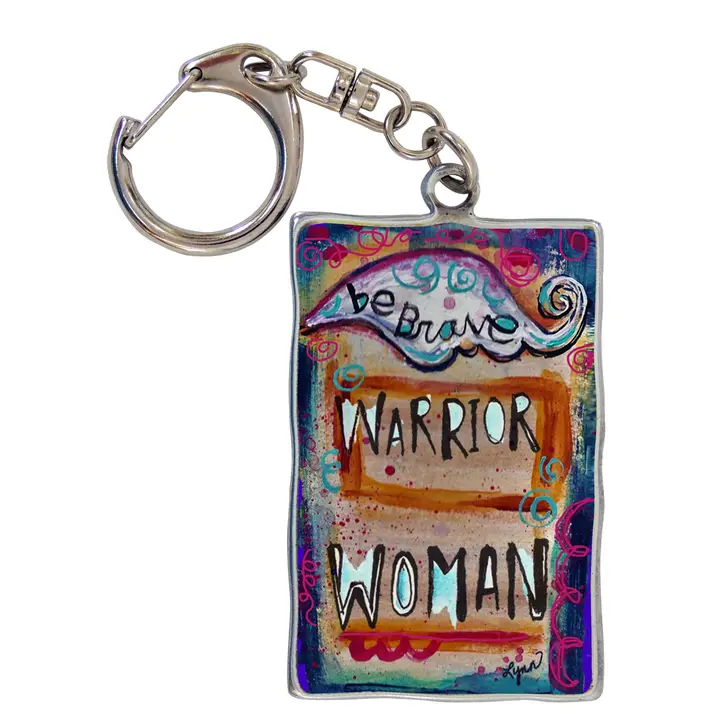 Warrior Woman Metal Keyring