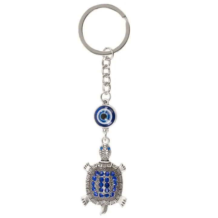 Turtle & Evil Eye Keychain